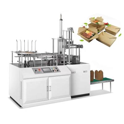 China Factory Sale Full Automatic Salad and Noodle Hot Fast Food Paper Box Making Machine for sale