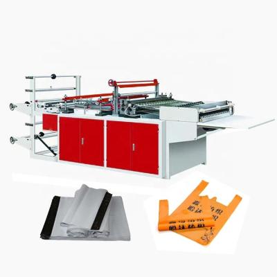 China Garment Shops T Shirt Carry Shopping Cassava Plastic Bag Making Machine Price for sale