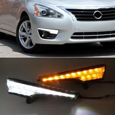 China 2Pcs DRL Daytime Running Lights Fog Lamp Cover Daylight For Nissan Altima Teana 2013 2014 2015 2016 R6 for sale