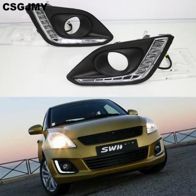 China 2Pcs DRL Driving Daytime Running Light Car Fog Lamp Relay Daytime Running Light DRL For Suzuki Swift 2014 2015 2016 S46 for sale