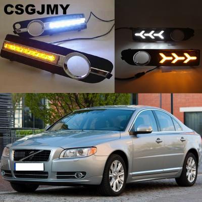 China 2PCS LED Daytime Running Light LED With Yellow Turn Signal Light For Volvo S80 2009 2010 2011 2012 2013 V5 for sale