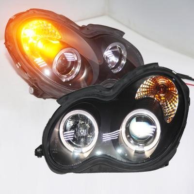 China Angel Eyes LED Car Head Lights For Benz 2000-2007 Year W203 LED Black Housing SN FOR W203 for sale