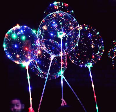 China Gift Toy New LED Light Up Flashing Balloons With Switch 3 Modes LED Flashing Light For Christmas Bobo Balloon for sale