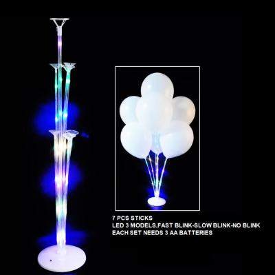 China Toy Party Gift Large LED Transparent Balloon Stick Latex Balloon Stick Holder Decoration with LED Lights for sale