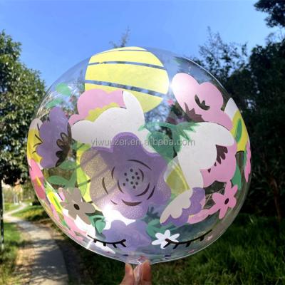 China 20 Inch Bobo Balloon Clear Transparent Round Helium Party Decoration Shape Bubble Unicorn Balloons For Party for sale