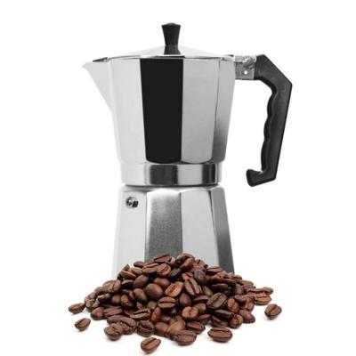 China 6 Cups Sustainable High Quality Stovetop Espresso Coffee Maker Italian Moka Aluminum Coffee Pot Classic Pot for sale