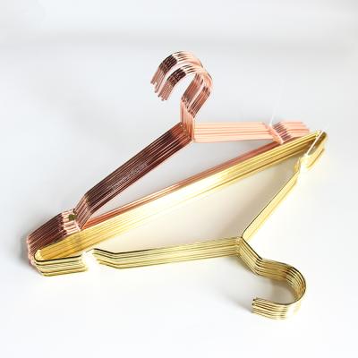 China KOREAN Good Quality Customized Logo Rose Gold Metal Hangers Wholesale Price for sale