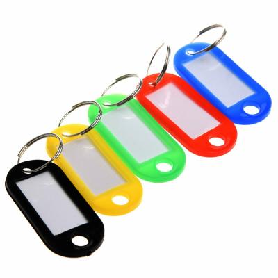 China 2021 Chinese Factory Wholesale Cheap Gift Tag Metal Plastic Chain 3 Ring With Customized Logo Key for sale