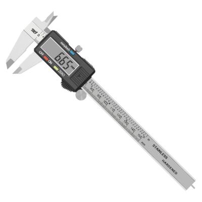 China Professional Stainless Steel 0-150mm Multifunction Vernier Calipers Sell Metric Digital Ruler Large Screen LCD Display Calipers 6