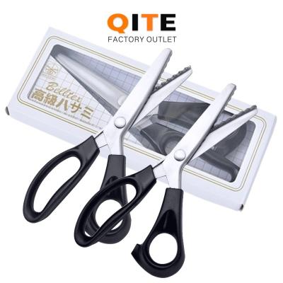 China 50# Steel Zigzag Features Dog Serrated Scissors Shear Lace Aids Fabric Serrated Scissors for sale