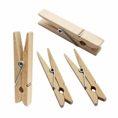 China Natural Wooden Clothes Pin Wooden Mini Clothespins Minimalist Hot Sale Color for sale