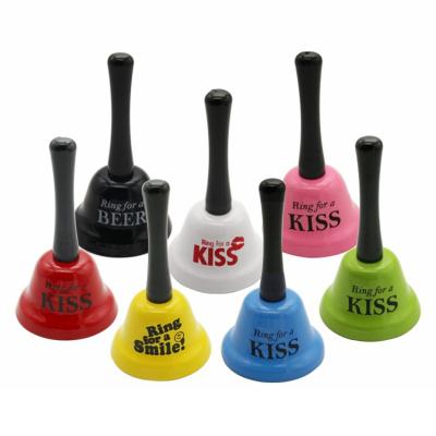 China 2021 Feng Shui Wooden Handle Christmas Hand Bell Party Santa Claus Call Bell For Xmas, Wedding Event for sale