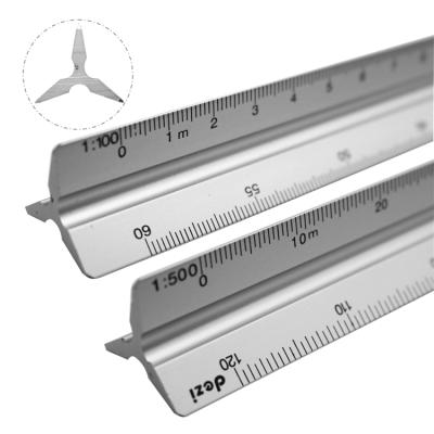 China 100% Eco-friendly Hot Sale Factory Wholesale Price Aluminum Triangular Scale Ruler Sets for sale