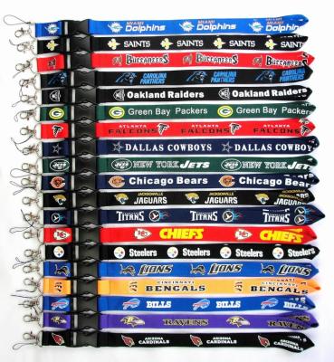 China Wholesale Promotional Eco-friendly NFL Lanyards Car Logo Lanyards Cell Phone Launches Key Chain Straps Ready To Ship Lanyards For Sale for sale