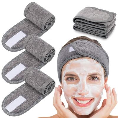 China Sporty Adjustable Wide Face Wash Makeup Shower Bath Spa Yoga Headband Cosmetic Headband For Women Ladies Make Up Accessories for sale