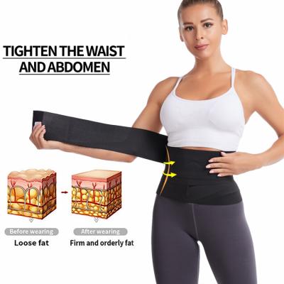 China Stock Plus Size Grab Me Up Bandage Wrap Waist Trainer Shaperwear Belt Women Slimming Upper Body Shaper Belly Belt Corset Stretch Bands for sale