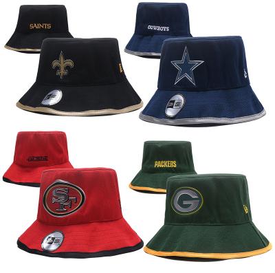 China breathable & Newest Waterproof Stock Design USA High Quality American Football All 32 Team Bucket Hat 120g for sale