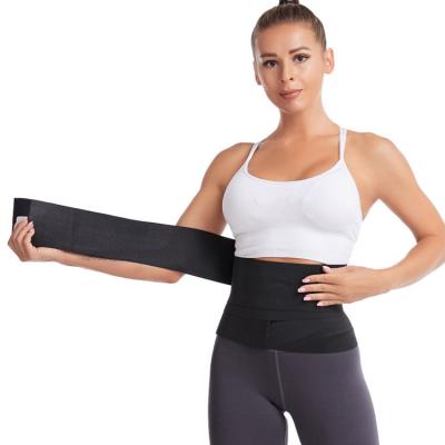 China Antibacterial High Elasticity Grab Me Up Weight Loss Belly Wrap Waist Trainer Fitness Corset Shaper Belt Bandage Waist Trainer Bandage for sale