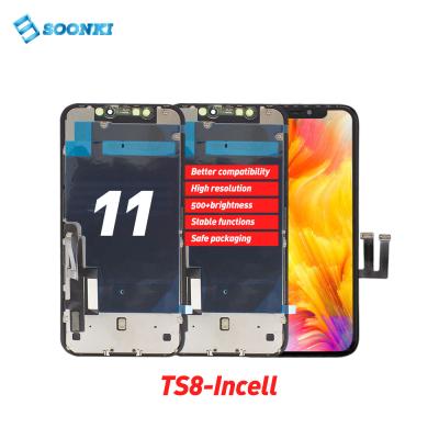 China wholesale price mobile touch screen assembly for iphone lcd display digitizer cell phone parts for lcd pantallas TS8 incell 11 iphone 11 for sale