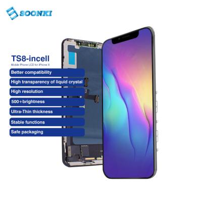 China Hot Selling New Phone LCDs For iphone X 5.8 Inch LCD Digitizer Screen For LCD Display Screen incell X iphone X TS8 liquids for sale