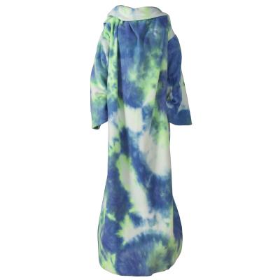 China Dropshipping Tie Dye Portable Anti-pilling Cover With Sleeves Oversized Cover for sale