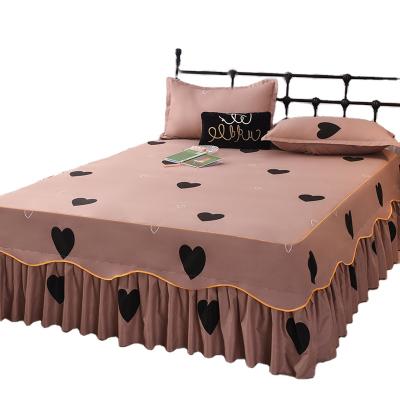 China High Quality Home Printed Polyester Fit Bed Skirt Set Fit For Bedroom for sale