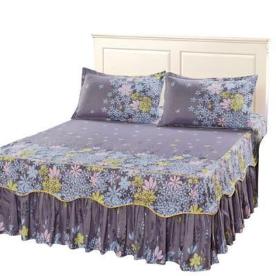 China Home Sheer Cotton Bedding Bed Skirt Fitted Size For Four Seasons for sale