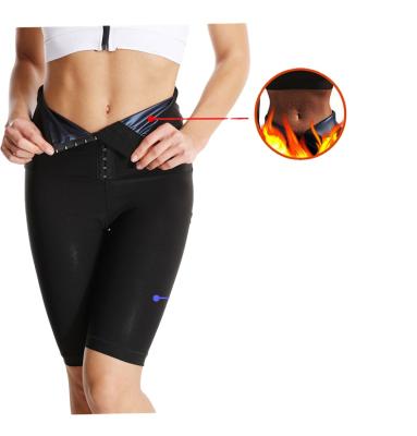 China Breathable Breathable Body Shapers Sweat Sauna Pants Weight Loss Slimming Pants Women Waist Trainer Tummy Control Pants Fitness Workout Sweat Cuffs for sale