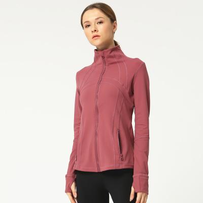 China 2020 Breathable Breathable New Fitness Clothing Slimming Zipper Running Long Sleeve Yoga Suit Jacket For Women for sale