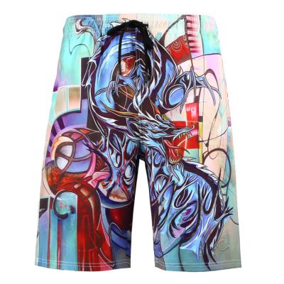 China Breathable Beach Mens Breathable Swim Shorts Custom Logo 100% Polyester Swimming Shorts High Quality Men Adults Print Picture Breathable Swim Trunks for sale