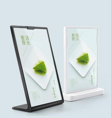 China Eco-friendly L Shape Acrylic A4 A5 A6 Menu Sign Holder Promotion Products Display Stands Frame For Table Top for sale