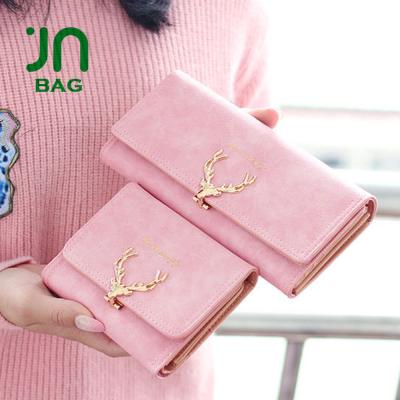 China JIANUO lady beibei women's wallets waterproof wholesale lady's leather wallet for sale