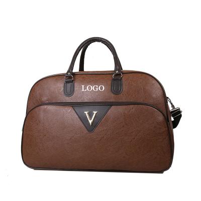 China Vintage JIANUO High Quality PU Leather Women Travel Bag Large Capacity Men's Unisex Gym Bag for sale