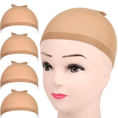 China Wig Hair Display Making Wigs Wig Caps 12pcs Nude Beige Storage Caps For Wigs Stretchy Nylon Wig Caps For Women for sale