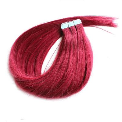 China Factory Price Unprocessed Silky Straight Wave Remy Human Hair Colored Double Drawn Tape In Hair Extensions Hair Extensions for sale