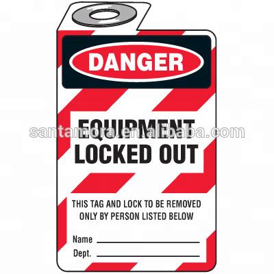 China Eco-freindly Safety Tag Lockout Tags For Padlock Dangerous Area WARNING for sale