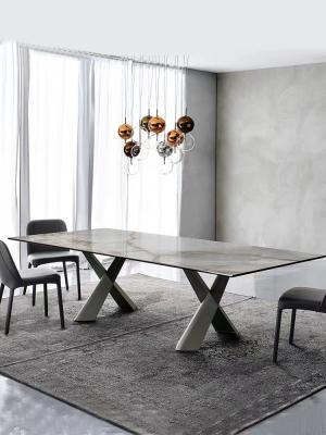 China Factory Price Modern Living Dinner Table Set Chair Dining Room Marble Dining Table for sale