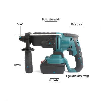 China Professional Cordless Hammer Drill Li-ion 18v Cordless Rotary Hammer HD01 Rotary Hammer for sale