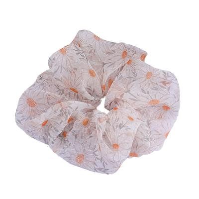 China High Quality Polyester Hair Scrunchies Elastic Band Hair Scrunchies Hao Han Wholesale Self-Designed Ribbon Bow Hair Scrunchies for sale