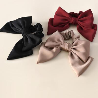 China Wholesale Design Haohan Hair Clip Solid Color Handmade Hair Accessories Handcrafted Hair Clips Bow Hairpin Spring Hair Accessories for sale