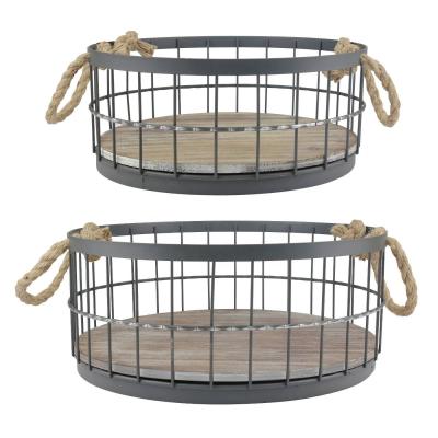 China Traditional Fruit Baskets Storage Baskets For Toy Fruit Sundries Container Metal Desktop Earphone Storage Bathroom Kitchen Decoration for sale