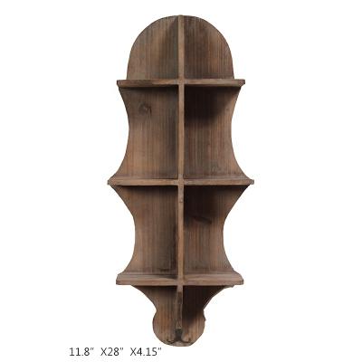 China Viable Wall Hanging Living Room Bedroom Bathroom Shelves or Rustic Gray Solid Wood Shelf for sale