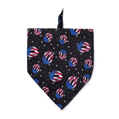 China Viable Triangular Bandage American Flag Bandana Scarf Washable Pet Cat Dog Bow Ties Pet Accessories for sale