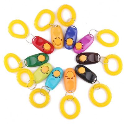 China Viable Dog Training Clickers Finger Press Whistle Pet MgtV Noise Key Chain Portable Dog Clicker for sale