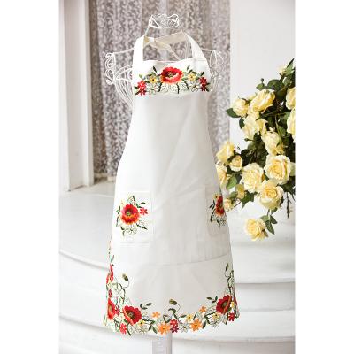 China Embroidery Floral Design Apron for sale