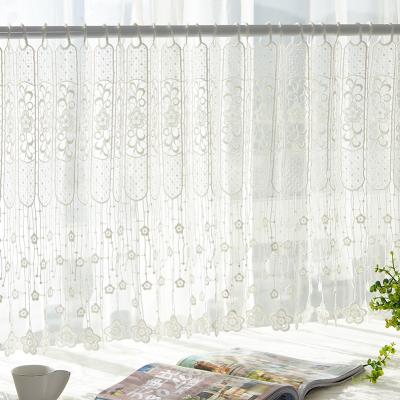 China Wedding Party Curtins CLASSIC Lace Embroideried Decorative Kitchen Window Curtain for sale