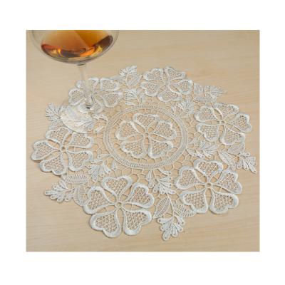 China Factory Modern Lace Table Mat Place Mat Manufacturer Embroideried Doily For Dining Table for sale