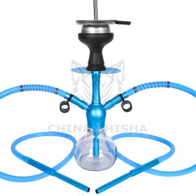 China Glass Mini Shisha Hose Hookah Set with Travel Case, with Silicone Hookah Bowl Charcoal Holder Charcoal Tongs with 2 Hose for sale