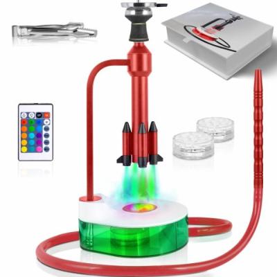 China Travel Acrylic Hookah, Acrylic Hookah Kit Set Portable Shisha With Case Silicone Bowl Hose Charcoal Holder Clips For Best Shisha. for sale