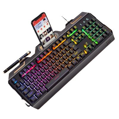 China Numpad Gaming Keyboard Gaming Mouse Feeling RGB LED Mechanical Backlit Gamer Keyboards USB Wired Keyboard For Gaming PC Laptop for sale